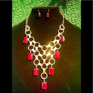 Red & Gold Necklace set